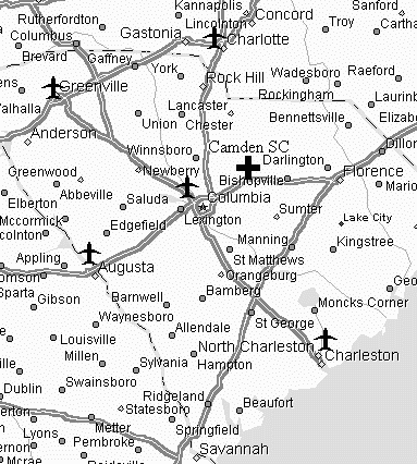 Map of the Region(NC,SC,GA)